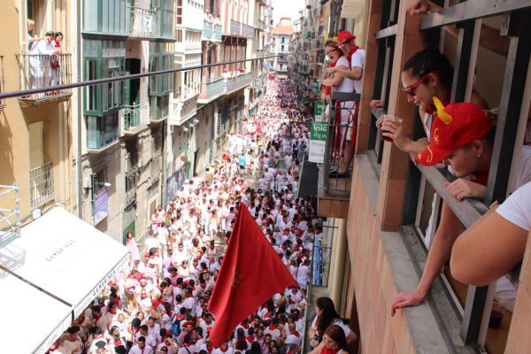 Running of the Bulls Pamplona balcony