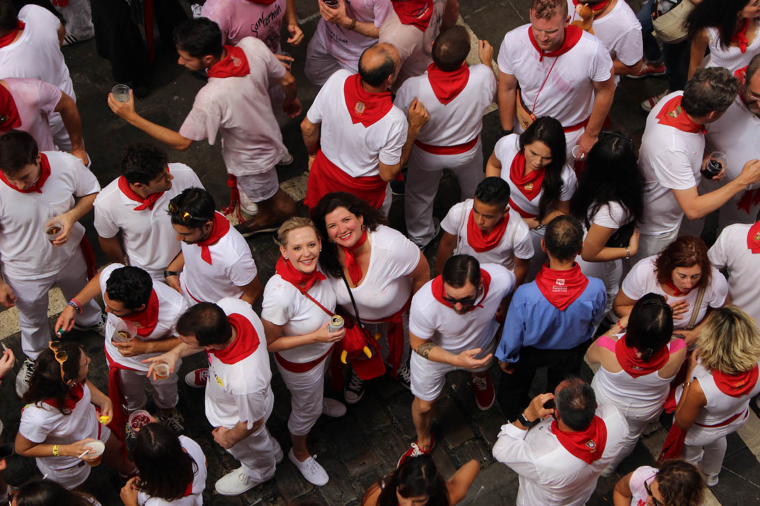 Running of the Bulls Pamplona crowd